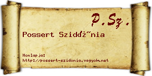 Possert Szidónia névjegykártya